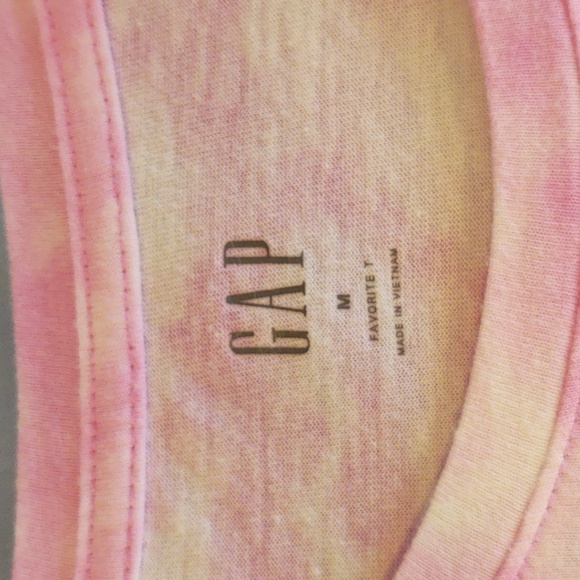 GAP Tee Medium Tie Dye Pink and White - Picture 2 of 6